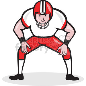american football player squat front