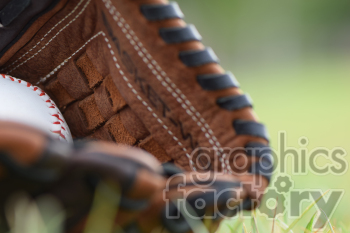 baseball glove in grass left