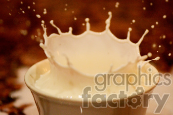 splashed milk spilled
