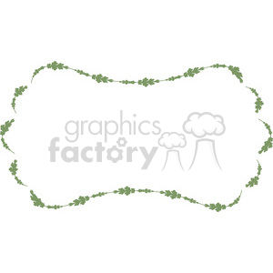 A decorative green leaf border clipart with a wavy design, perfect for adding a natural touch to invitations, cards, and other projects.