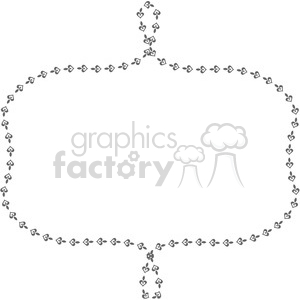 Clipart image of a decorative frame made of small heart-shaped elements, creating an elegant border design.