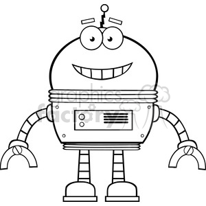 Smiling Cartoon Robot