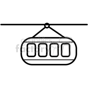 sky trolley vector icon