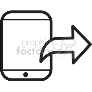 export from iphone vector icon