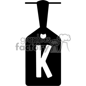 Letter 'K' Price Tag