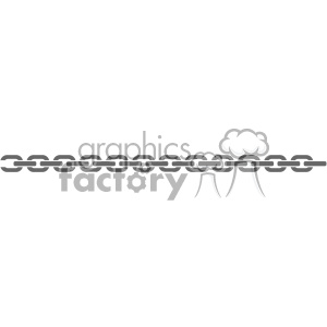 A clipart image of a gray chain with interconnected links forming a continuous pattern.
