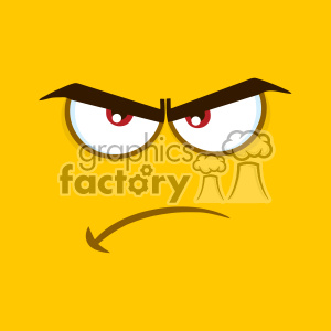 A humorous illustration of a comical face displaying a mad expression with exaggerated features.