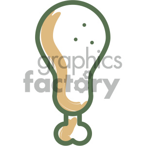 chicken leg food vector flat icon design