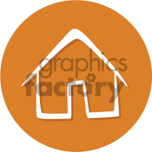 home circle background vector flat icon