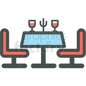 dinner table vector icon