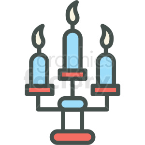candle stick halloween vector icon image