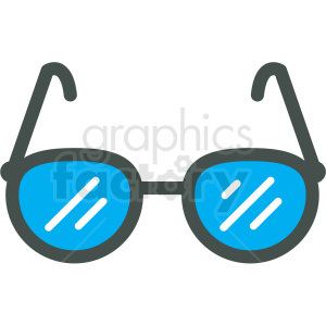 sunglasses with blue lens vector icon image