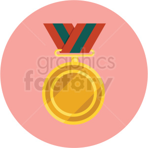 award ribbon vector flat icon clipart with circle background