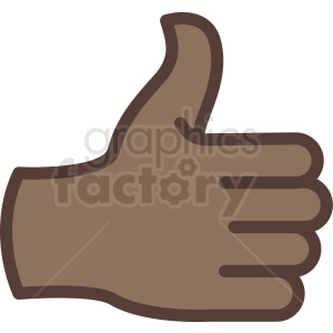 african american thumbs up back of hand vector icon
