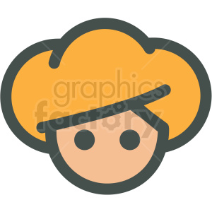 avatar with blond hair vector icons