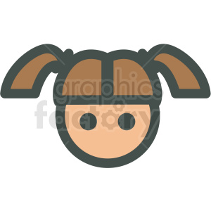 girl with ponytails avatar vector icons