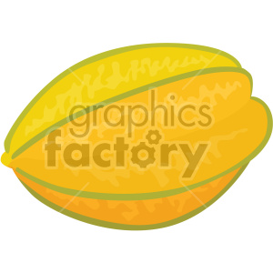carambola fruit flat icon clip art