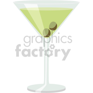 martini glass flat icons