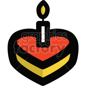 heart shaped cake icon for valentines day
