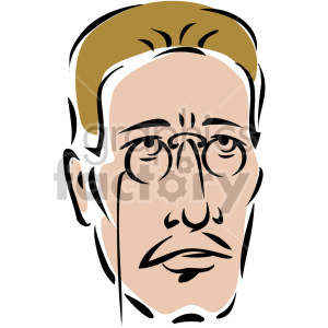man's face with glasses