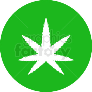 green vector marijuana leaf design