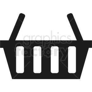 black vector picnic basket icon design no background