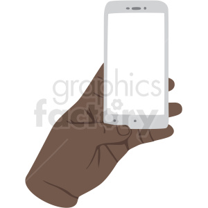 african american hand barely holding phone vector clipart