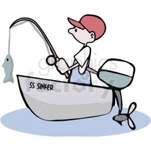 Download A Man In A Red Ball Cap Fishing In A Small Boat Clipart Commercial Use Gif Jpg Png Eps Svg Ai Pdf Clipart 158590 Graphics Factory