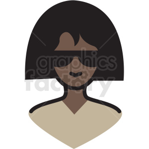 black woman avatar vector clipart