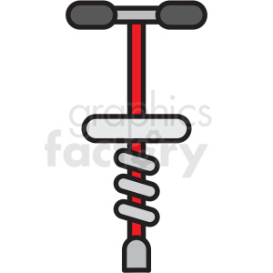 Clipart image of a pogo stick - used as a toy, but also in circus shows as an act