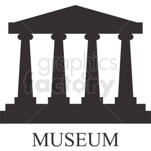 museum vector icon template