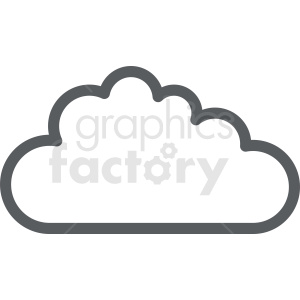 vector cloud clipart outline