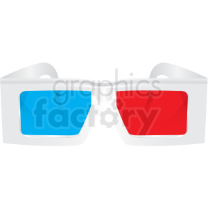 white 3d glasses vector clipart
