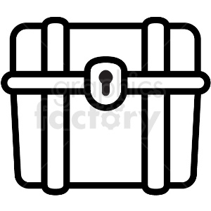 basic treasure chest vector icon