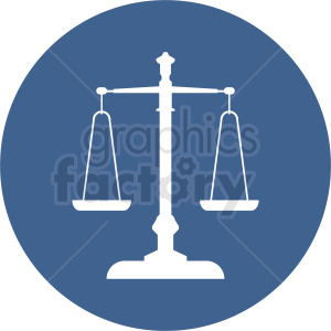  scale of justice vector clipart icon 