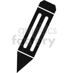 A black and white clipart image of a pencil, symbolizing education and writing.