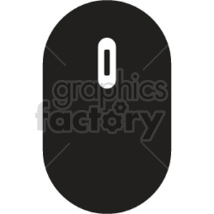 A simple black computer mouse graphic with a white scroll wheel.