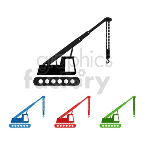 Colorful Crawler Crane Image - Industrial Equipment