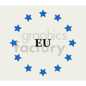 Flag of European Union vector clipart 02