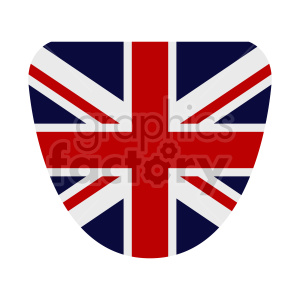 Great Britain flag shield vector clipart 01