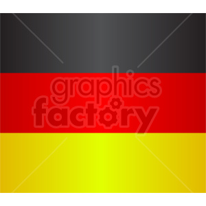 The image shows a stylized representation of the flag of Germany, consisting of three horizontal bands of color: black at the top, red in the middle, and gold (yellow) at the bottom.