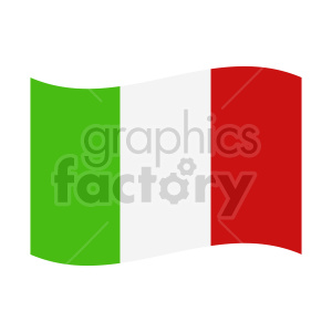 The image is a simple illustration of the flag of Italy, consisting of three vertical bands of green, white, and red.