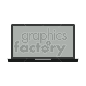 A minimalist clipart illustration of a laptop.