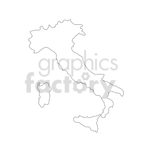 italy vector outline