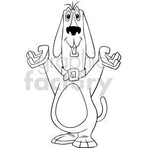 Cartoon Dog Shrugging