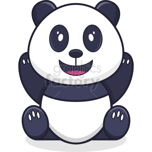   cartoon panda bear vector clipart 