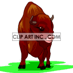 Animated Mad Brown Bull