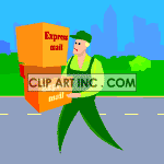 Animated mail delivery guy