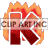 This animated gif shows the letter k, with flames behind it and the letter semi-transparent so you can see the fire through it