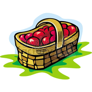 Basket of ripe, juicy tomatoes 
